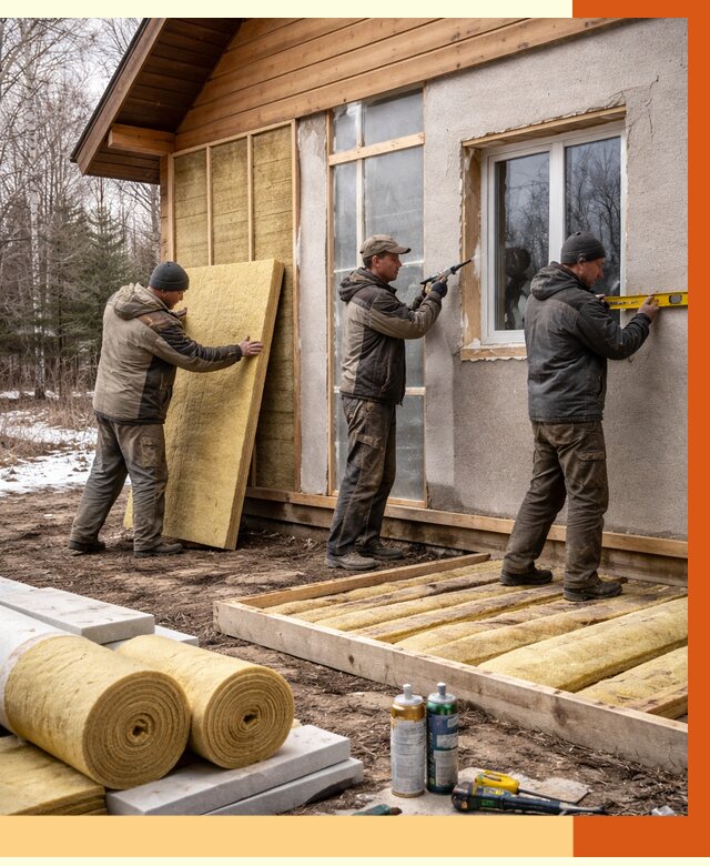 Утепление дачного дома в Севастополе от 4902 руб/м2 — недорого | ТепломастерСев