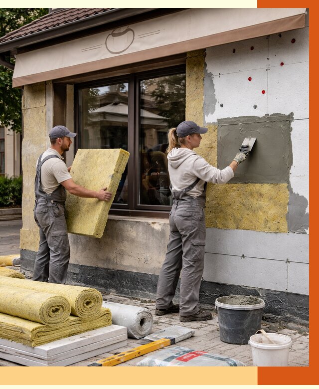 Утепление кафе в Севастополе от 4335 руб/м2 — комплексно под ключ | ТепломастерСев